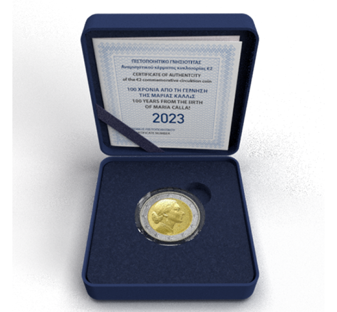 Griekenland 2 euro Proof 2023 - 100ste verjaardag van de geboorte van Maria Callas