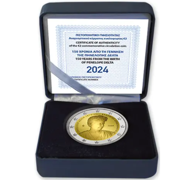 Griekenland 2 euro Proof 2024 - 150e verjaardag van de geboorte van Penelope Delta