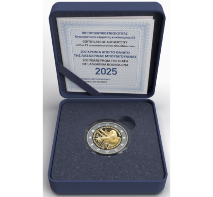 Griekenland 2 euro Proof 2025 - 200 JAAR NA DE DOOD VAN LASKARINA BOUBOULINA