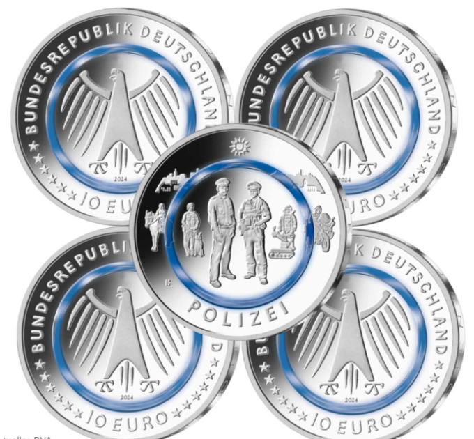 Duitsland 10 euro UNC 2024 - Ten dienste van de samenleving - Politie - ADFGJ