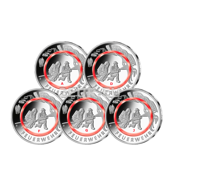 Duitsland 10 euro UNC 2023 - Ten dienste van de samenleving - Brandweer - ADFGJ