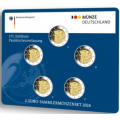 Duitsland 2 Euromuntset  BU 2024 - 175 jaar Paulskirche-grondwet - ADFGJ