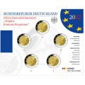 Duitsland 2 Euromuntset  BU 2022 - 35 jaar Erasmus - ADFGJ