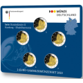 Duitsland 2 Euromuntset  BU 2023 - Hamburg-Elbphilharmonie - ADFGJ