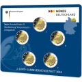 Duitsland 2 Euromuntset  BU 2024 - Mecklenburg-Vorpommern - ADFGJ