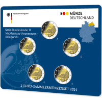 Duitsland 2 Euromuntset BU 2024 - Mecklenburg-Vorpommern - ADFGJ Duitsland 2 Euromuntset BU 2024 - Mecklenburg-Vorpommern - ADFGJ