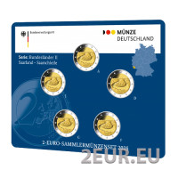 Duitsland 2 Euromuntset BU 2025 - SAARLAND - ADFGJ Duitsland 2 Euromuntset BU 2025 - SAARLAND - ADFGJ