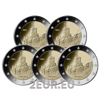 Duitsland 2 euro UNC 2022 - Thüringen - Kasteel Wartburg - ADFGJ