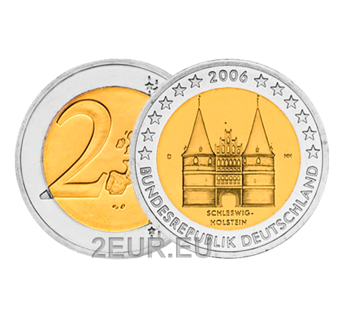 Duitsland 2 euro UNC 2006 - Holstentor in Lübeck - D - München