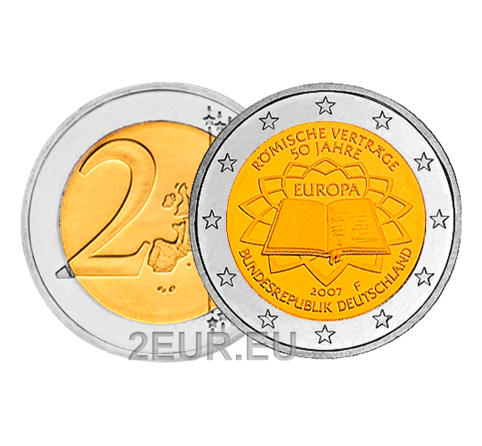 Duitsland 2 euro UNC 2007 - 50 Jaar Verdrag van Rome - F - Stuttgart