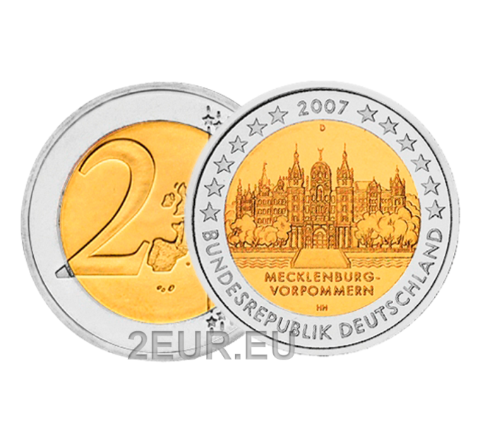 Duitsland 2 euro UNC 2007 - Kasteel Schwerin - D - München