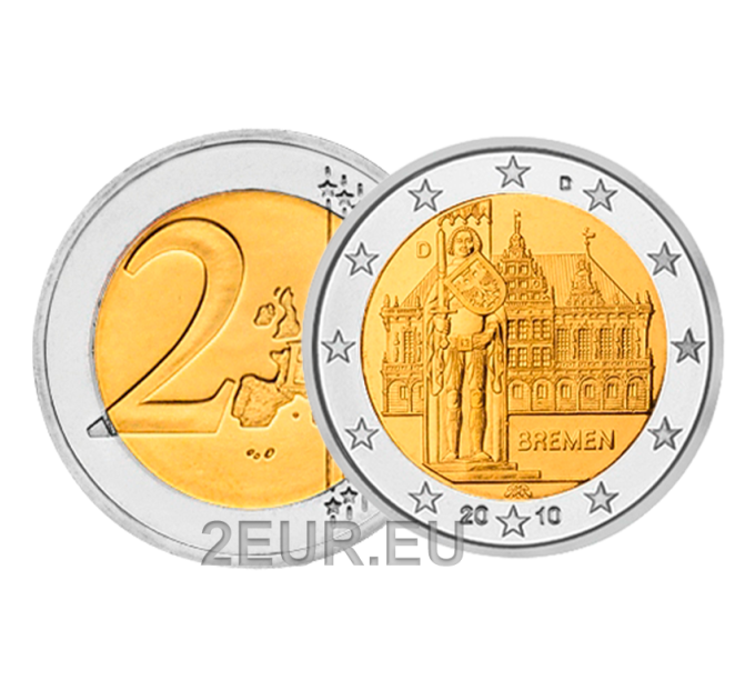 Duitsland 2 euro UNC 2010 - Stadhuis en Roland - D - München