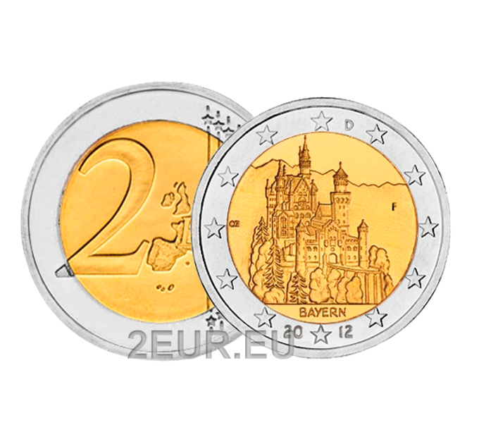 Duitsland 2 euro UNC 2012 - BEIEREN - F - Stuttgart