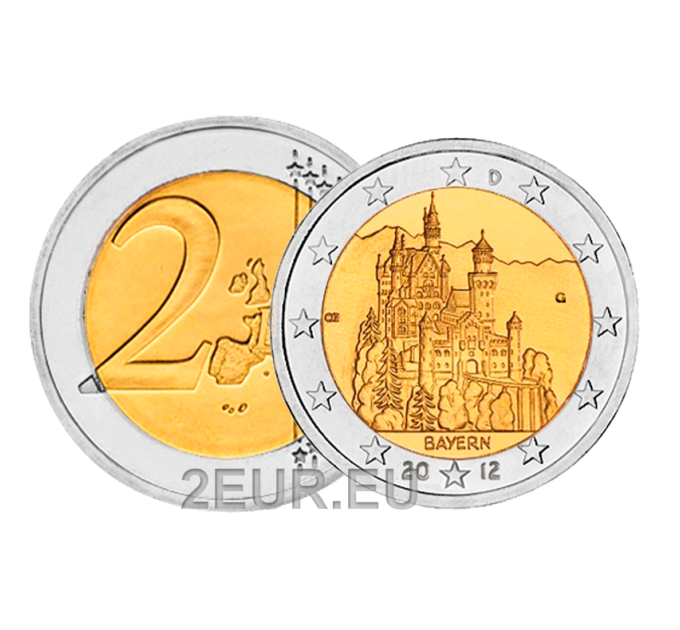 Duitsland 2 euro UNC 2012 - BEIEREN - G - Karlsruhe