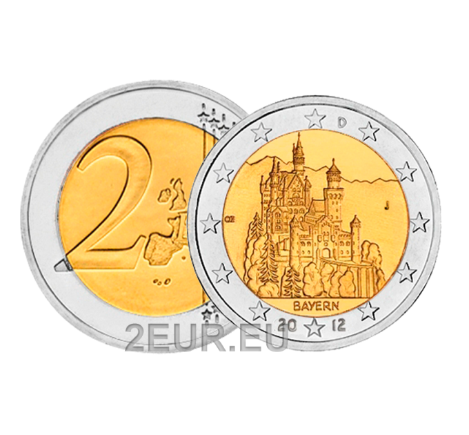 Duitsland 2 euro UNC 2012 - BEIEREN - J - Hamburg