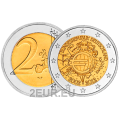 Duitsland 2 euro UNC 2012 - 10 Jaar Euro Cash - F - Stuttgart