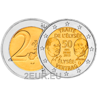 Duitsland 2 euro UNC 2013 - 50 jaar Elyséeverdrag - F - Stuttgart