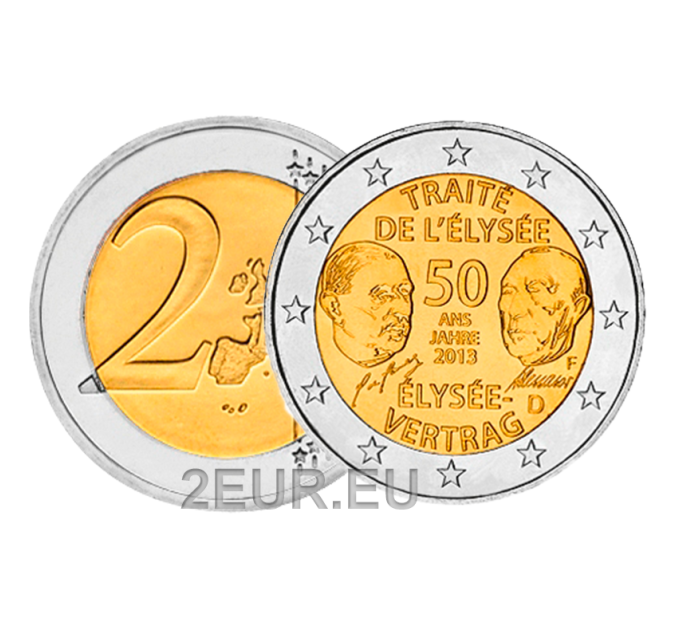 Duitsland 2 euro UNC 2013 - 50 jaar Elyséeverdrag - F - Stuttgart