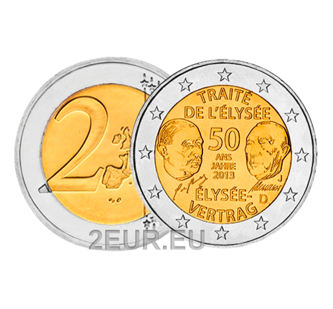Duitsland 2 euro UNC 2013 - 50 jaar Elyséeverdrag - J - Hamburg