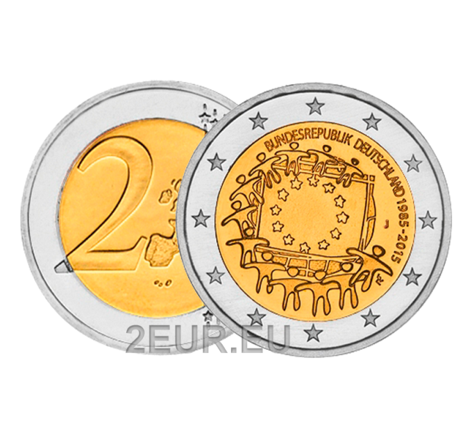 Duitsland 2 euro UNC 2015 - 30e verjaardag van de Europese vlag - J - Hamburg