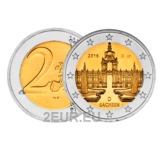 Duitsland 2 euro UNC 2016 - Zwinger Paleis in Dresden - D - München