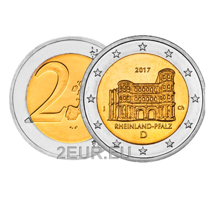 Duitsland 2 euro UNC 2017 - Rijnland-Palts - J - Hamburg
