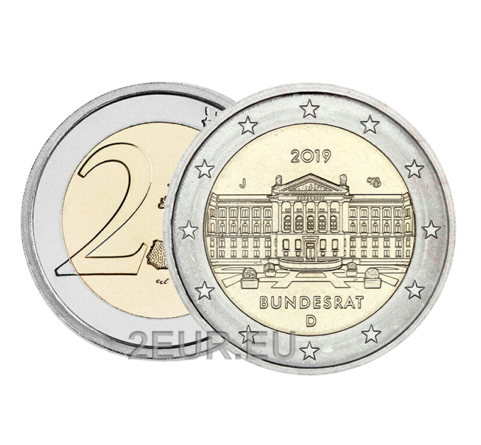 Duitsland 2 euro UNC 2019 - Bundesrat - J - Hamburg