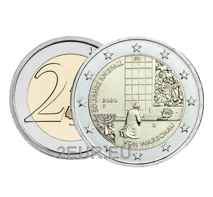 Duitsland 2 euro UNC 2020 - 50 Years Since the Kniefall von Warschau - A - Berlijn