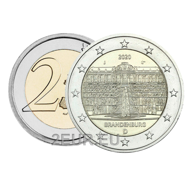 Duitsland 2 euro UNC 2020 - Paleis in Potsdam - J - Hamburg