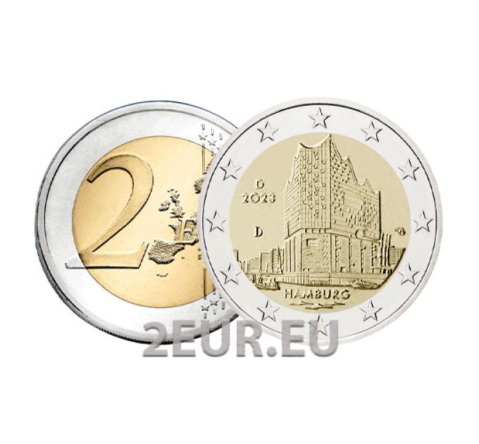 Duitsland 2 euro UNC 2023 - Hamburg - Elbphilharmonie - D - München