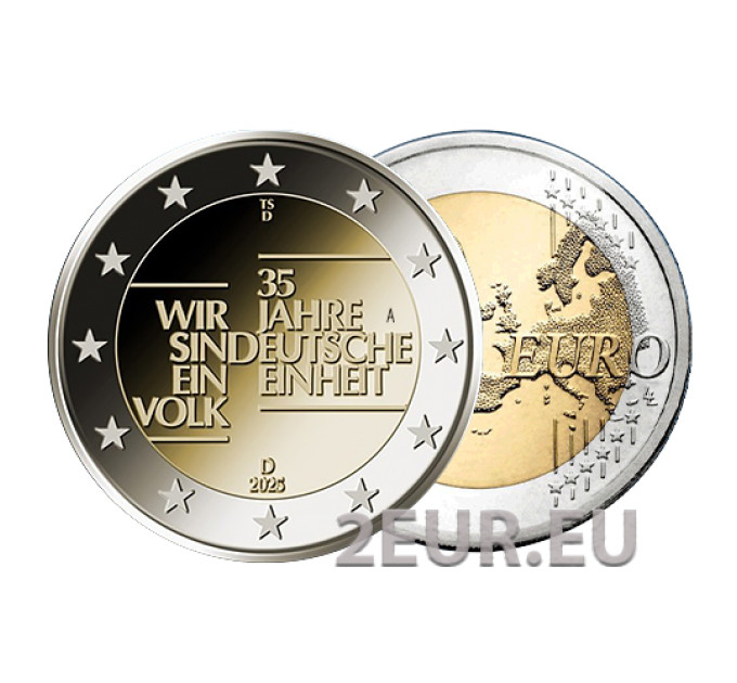 Duitsland 2 euro UNC 2025 - 35 jaar Duitse eenheid - A