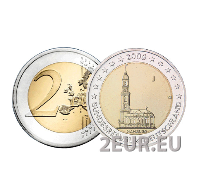 Duitsland 2 euro UNC 2008 - J - Hamburg