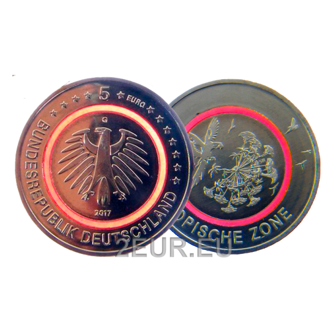 Duitsland 5 euro UNC 2017 - Tropische klimaatzone - G - Karlsruhe