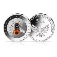 Duitsland 5 euro UNC 2023-2 - De wondere wereld van insecten - Rode Metselaarsbij Duitsland 5 euro UNC 2023-2 - De wondere wereld van insecten - Rode Metselaarsbij