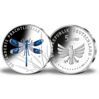 Duitsland 5 euro UNC 2023-3 - De wondere wereld van insecten - Gestreepte dame Duitsland 5 euro UNC 2023-3 - De wondere wereld van insecten - Gestreepte dame