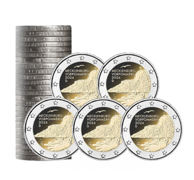 Duitsland 2 euro rollen UNC 2024 - Mecklenburg-Vorpommern - ADFGJ