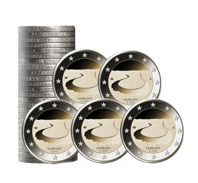 Duitsland 2 euro rollen UNC 2025 - SAARLAND - ADFGJ