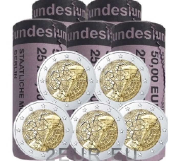 Duitsland 2 euro rollen UNC 2022 - 35 jaar Erasmusprogramma - ADFGJ