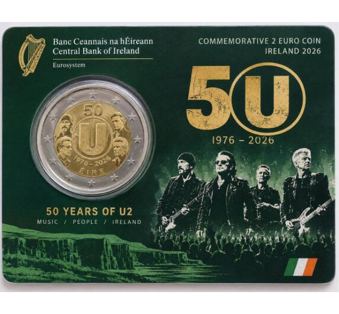 Ierland 2 euro BU 2026 - 50-jarig jubileum van U2