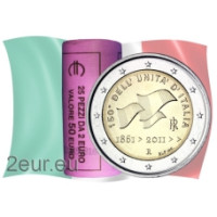 Italië 2 euro UNC rol 2011 - De 150 jaar eenwording van Italië Italië 2 euro UNC rol 2011 - De 150 jaar eenwording van Italië