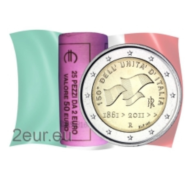Italië 2 euro UNC rol 2011 - De 150 jaar eenwording van Italië