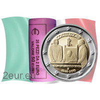 Italië 2 euro UNC rol 2018 - 70 jaar grondwet van de Italiaanse Republiek