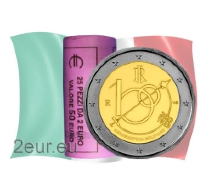Italië 2 euro UNC rol 2023 - 100 jaar Italiaanse luchtmacht