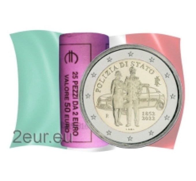 Italië 2 euro UNC rol 2022 - 170e verjaardag van de oprichting van de Italiaanse Nationale Politie