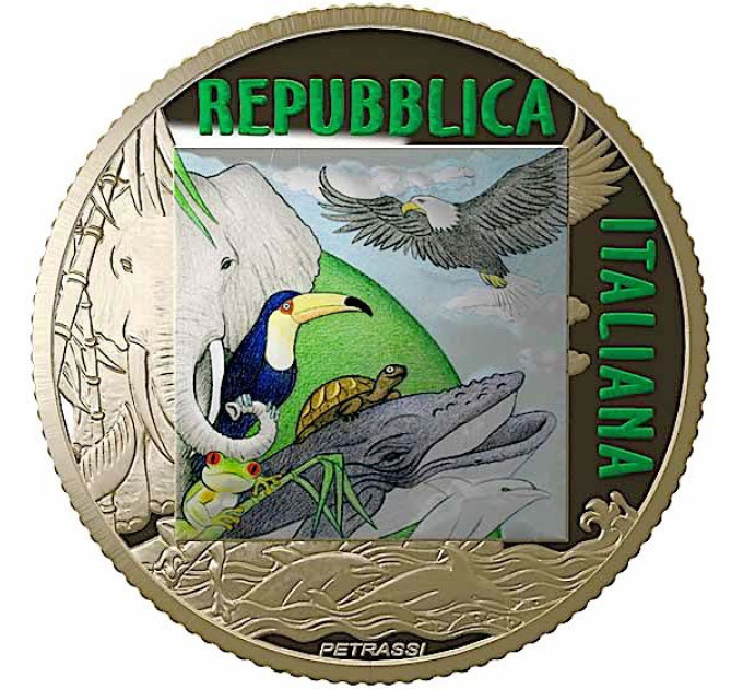 Italy 5 euro 2021 - Bedreigde Dieren - Ijsbeer