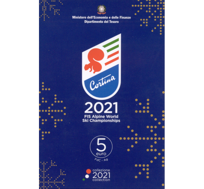 Italië 5 euro Zilver 2021 - ALPINE WERELDKAMPIOENSCHAPPEN SKI