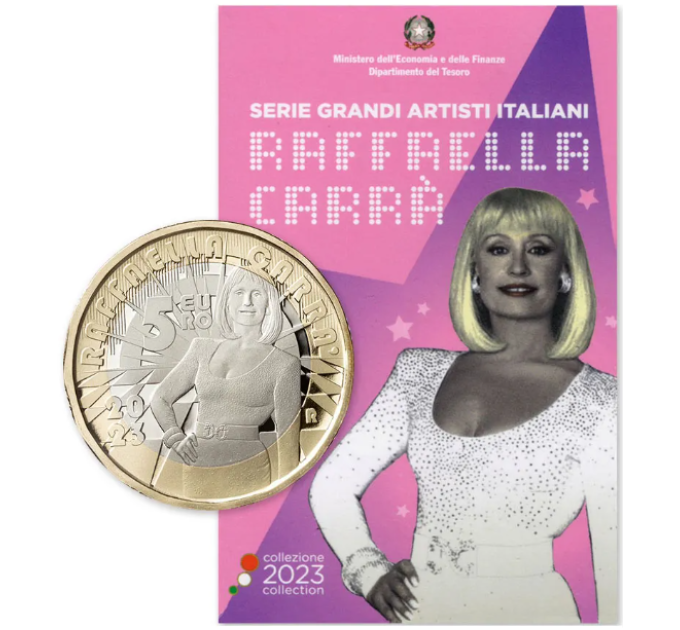 ITALIË 5 EURO BE 2023 - Geweldige Italiaanse artiestenserie - Raffaella Carrà