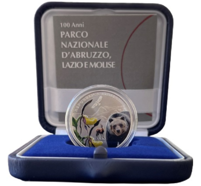 Italië 5 euro Zilver PROOF 2023 - 100 jaar oprichting van het Nationaal Park van Abruzzo, Lazio en Molise