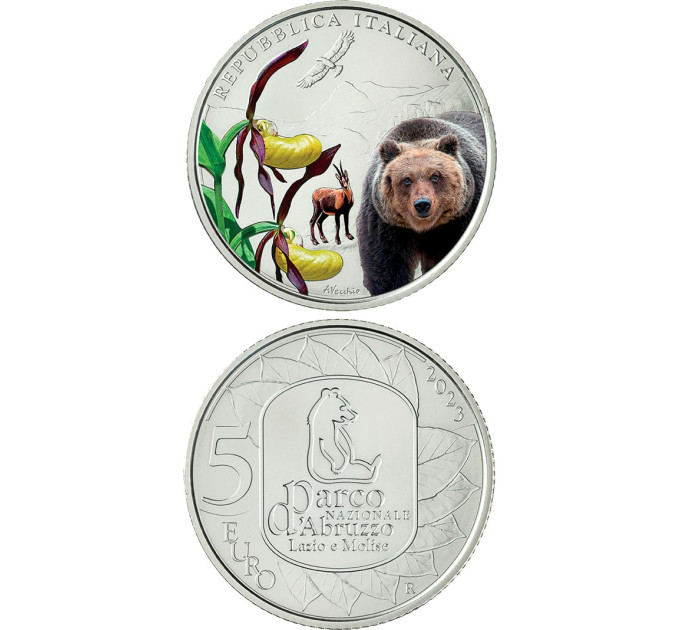 Italië 5 euro Zilver PROOF 2023 - 100 jaar oprichting van het Nationaal Park van Abruzzo, Lazio en Molise