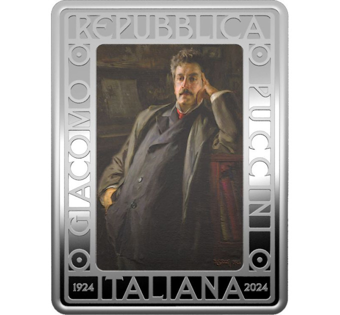 Italië 5 euro Zilver PROOF 2024 - 100 jaar na de dood van Giacomo Puccini